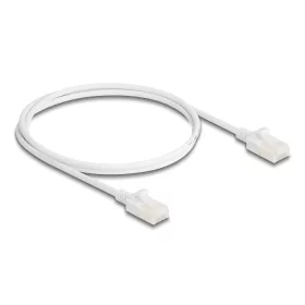   Delock RJ45 hálózati kábel Cat.6A apa   apa robosztus csatlakozóval ipari felhasználásra U/UTP Slim 1 m, fehér (DL-80359)