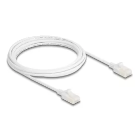   Delock RJ45 hálózati kábel Cat.6A apa   apa robosztus csatlakozóval ipari felhasználásra U/UTP Slim 3 m, fehér (DL-80361)