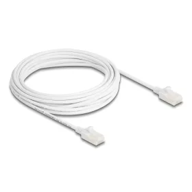   Delock RJ45 hálózati kábel Cat.6A apa   apa robosztus csatlakozóval ipari felhasználásra U/UTP Slim 5 m, fehér (DL-80362)