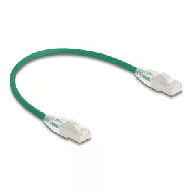   Delock RJ45 hálózati kábel Cable Cat.6A apa   apa hajlított csatlakozóval U/FTP Slim 0,3 m, zöld (DL-80363)