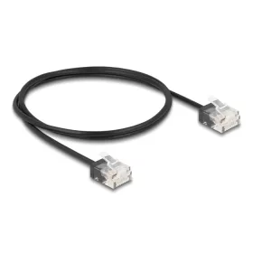   Delock RJ45 hálózati kábel Cat.6 UTP ultra vékony 1 m, fekete (DL-80371)