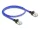 Delock RJ45 hálózati kábel fonott borítással Cat.6A U/FTP Slim, 0,5 m, kék (DL-80376)