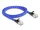 Delock RJ45 lapos hálózati kábel fonott borítással Cat.6A U/FTP 1 m, kék (DL-80383)