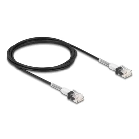   Delock RJ45 hálózati kábel dupla hajlítás védelemmel Cat.6A UTP Slim 2 m, fekete (DL-80390)