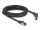 Delock RJ45 hálózati kábel Cat.8.1 S/FTP 90  fokban felfelé hajló / egyenes 5 m fekete (DL-80397)