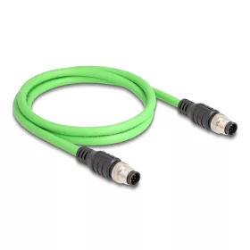  Delock Kábel M12 A kódolt 8 tűs apa - apa PUR (TPU) 1 m (DL-80411)