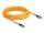 Delock RJ45 hálózati kábel USB Type-C  porttal megtalálási, önazonosítási funkcióval Cat.6A S/FTP 10 m narancssárga (DL-80418)