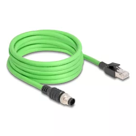  Delock Kábel M12 A kódolt 8 tűs apa - RJ45 apa PUR (TPU) 5 m (DL-80424)