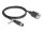 Delock M12 kábel A-kódú 8 tűs anya - RJ45 anya Cat.5e FTP installálásához 1 m, fekete (DL-80433)