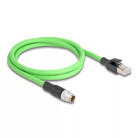   Delock Kábel M12 X kódolt 8 tűs apa - apa PUR (TPU) 1 m (DL-80436)