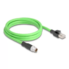   Delock Kábel M12 X kódolt 8 tűs apa - RJ45 apa PUR (TPU) 2 m (DL-80442)
