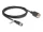 Delock M12 kábel X-kódú 8 tűs anya - RJ45 anya Cat.6A S/FTP installálásához 2 m, fekete (DL-80461)