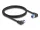Delock RJ45 hálózati kábel Cat.6A S/FTP jobb / bal, hajlított, 1 m, fekete színű (DL-80464)