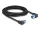 Delock RJ45 hálózati kábel Cat.6A S/FTP jobb / bal, hajlított, 3 m, fekete színű (DL-80466)