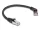 Delock RJ45 hálózati kábel Cat.6A S/FTP 45 -ben jobbra hajlított apa   egyenes apa 0,25 m fekete (DL-80487)