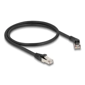   Delock RJ45 hálózati kábel Cat.6A S/FTP 45 -ben jobbra hajlított apa   egyenes apa 0,5 m fekete (DL-80488)