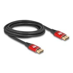 Delock DisplayPort kábel 8K 60 Hz 3 m piros fém (DL-80606)