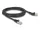 Delock RJ45 hálózati kábel Cat.6A S/FTP 45 -ben jobbra hajlított apa   egyenes apa 2 m, fekete (DL-80615)