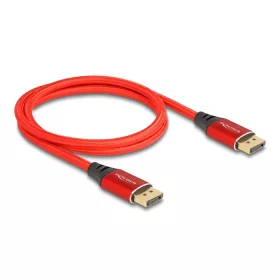   Delock DisplayPort kábel 16K 60 Hz 1 m piros fém (DL-80631)