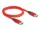 Delock DisplayPort kábel 16K 60 Hz 1 m piros fém (DL-80631)