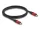 Delock USB 20 Gbps kábel USB Type-C  apa - apa PD 3.0 100 W E-Marker 0,8 m piros fém (DL-80652)