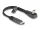 Delock USB 2.0 Laposkábel USB Type-C  apa - USB Type-C  apa USB Type-C  apa hajlított PD 3.0 60 W 14 cm fekete (DL-80750)