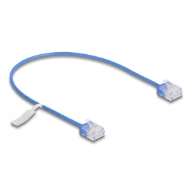   Delock RJ45 hálózati kábel Cat.6 UTP ultravékony 0,3 m kék rövid csatlakoztatókkal (DL-80778)