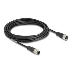   Delock Kábel M12 D kódolt 4 tűs apa - anya PVC 5 m (DL-80846)