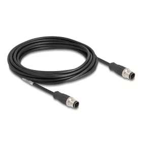   Delock Kábel M12 D kódolt 4 tűs apa - apa PVC 5 m (DL-80849)