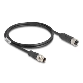   Delock Kábel M12 X kódolt 8 tűs apa - anya PVC 1 m (DL-80860)