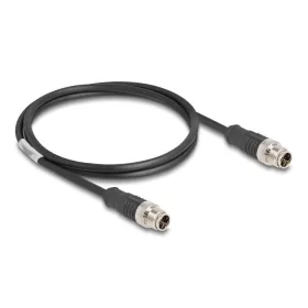   Delock Kábel M12 X kódolt 8 tűs apa - apa PVC 1 m (DL-80863)