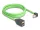 Delock RJ45 hálózat bővítő kábel Cat.6A apa lefelé néző csatlakozódugóval - anya SF/UTP alkalmas kábelvezető láncokhoz PUR (TPU) 2 m zöld (DL-80887)