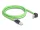 Delock RJ45 hálózati kábel Cat.6A apa - apa felfelé néző csatlakozódugóval SF/UTP alkalmas kábelvezető láncokhoz PUR (TPU) 1 m zöld (DL-80892)