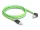 Delock RJ45 hálózati kábel Cat.6A apa - apa lefelé néző csatlakozódugóval SF/UTP alkalmas kábelvezető láncokhoz PUR (TPU) 1 m zöld (DL-80895)