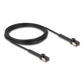   Delock RJ45 vékony hálózati kábel Cat.6A U/FTP hajlítható fekete 3 m hosszú (DL-80936)
