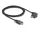 Delock USB 2.0 kábel USB Type-C  apa csatlakozó csavarokkal - USB Type-C  apa csatlakozó csavarokkal ívelt bal / jobb PD 3.0 60 W 2 m (DL-80957)
