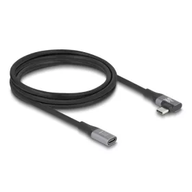   Delock USB 20 Gbps bővítőkábel, ívelt bal / jobb, USB PD 3.1 Extended Power Range 240 W 2 m (DL-81148)