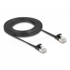   Delock RJ45 lapos patch kábelcsatlakozó a dugóhoz Cat.6A U/FTP 3 m fekete (DL-81166)