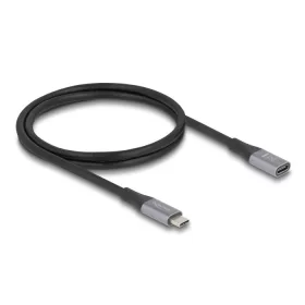   Delock USB 40 Gbps bővítő kábel USB Type-C  apa - anya PD 3.1 240 W 1 m szürke fém (DL-81201)