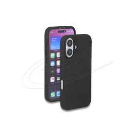   Delock Védőtok iPhone 16-hoz kompatibilis a MagSafe-fel puhatapintású szilikonból, fekete színű (DL-81256)