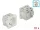 Delock 45 x 45 mm méretű, Easy 45 földelt hálózati csatlakozóaljzat, 10 db. Fekete (DL-81320)