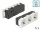 Delock 45 x 45 mm méretű, 3 modulos 45  elrendezésű Easy 45 földelt hálózati csatlakozóaljzat 5 dara (DL-81323)