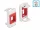 Delock Easy 45 Modul Keystone tartó 22,5 x 45 mm, fehér / piros (DL-81355)