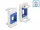 Delock Easy 45 Modul Keystone tartó 22,5 x 45 mm, fehér / kék (DL-81357)