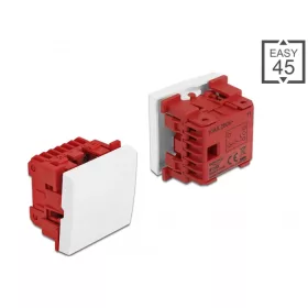  Delock Easy 45 Egyes kapcsoló egypólusú, egyirányú 45 x 45 mm, fehér (DL-81359)