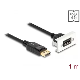   Delock Easy 45 DisplayPort 8K 30 Hz modul rövid kábellel, 22,5 x 45 mm (DL-81387)