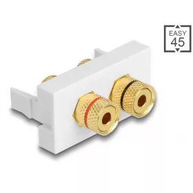   Delock Easy 45 modul 2 x kötési pozíció, piros / fekete gyűrű 22,5 x 45 mm (DL-81397)