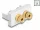 Delock Easy 45 modul 2 x kötési pozíció, piros / fekete gyűrű 22,5 x 45 mm (DL-81397)