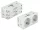 Delock 45 x 45 mm méretű, 2 modulos, bővíthető, 45  elrendezésű Easy 45 földelt hálózati csatlakozóaljzat (DL-81426)