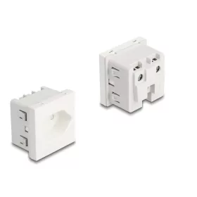   Delock 45 x 45 mm méretű, Easy 45 földelt hálózati csatlakozóaljzat T13 Svájc (DL-81437)